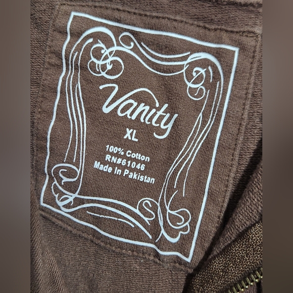 Vintage Distressed Crop Top, sz XL - Picture 5 of 5